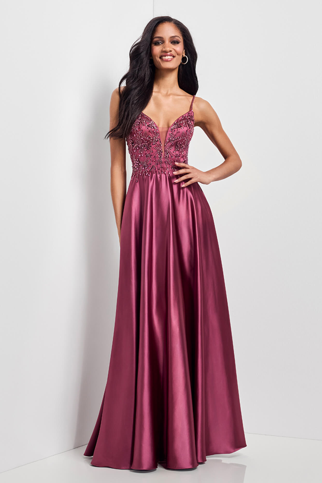 Elegantes Satin Kleid Festmode